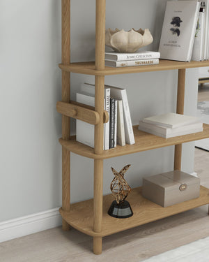 Βιβλιοθήκη Fourfouras Δρυς 80x30x112 εκ. MDF