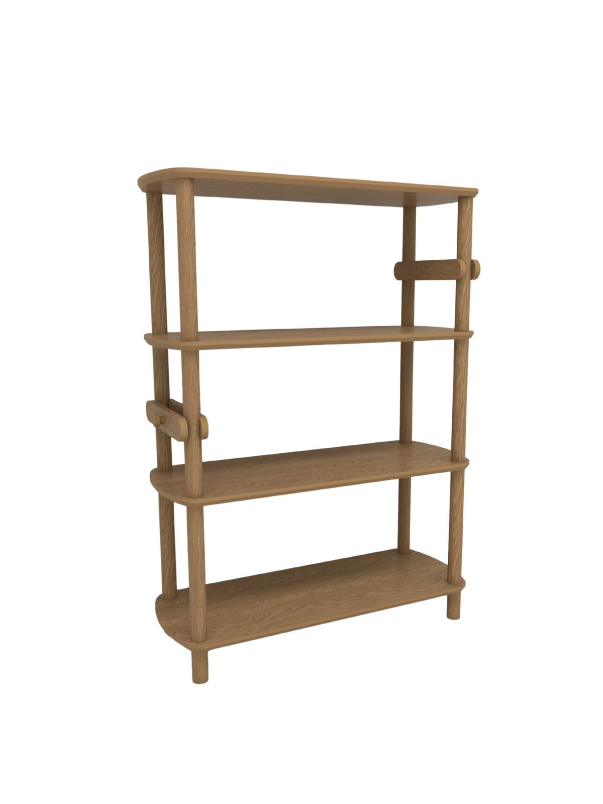 Βιβλιοθήκη Fourfouras Δρυς 80x30x112 εκ. MDF