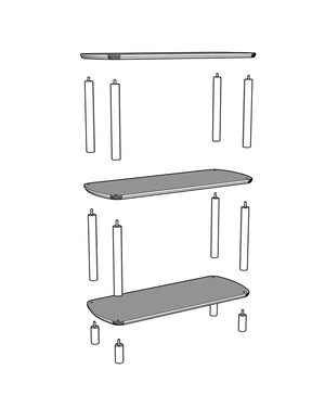 Βιβλιοθήκη Fourfouras Δρυς 80x30x79 εκ. MDF