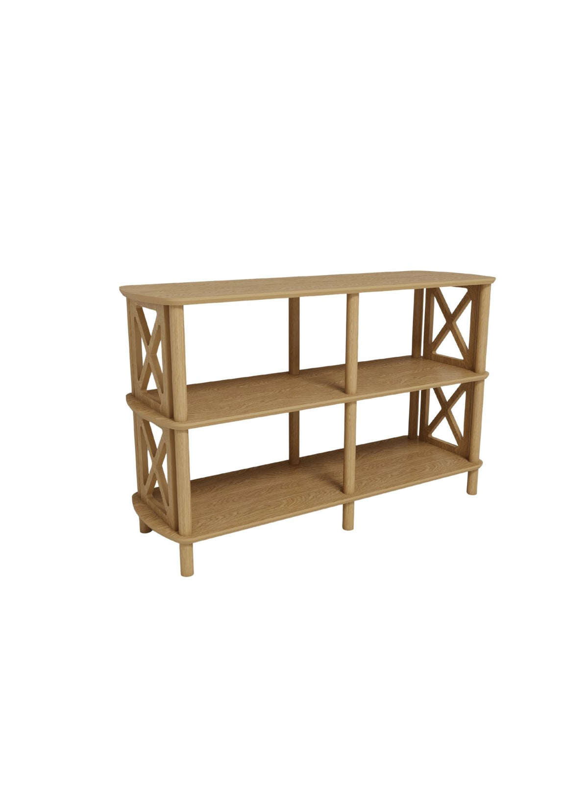 Βιβλιοθήκη Rineia Δρυς 80x38x79 εκ. MDF