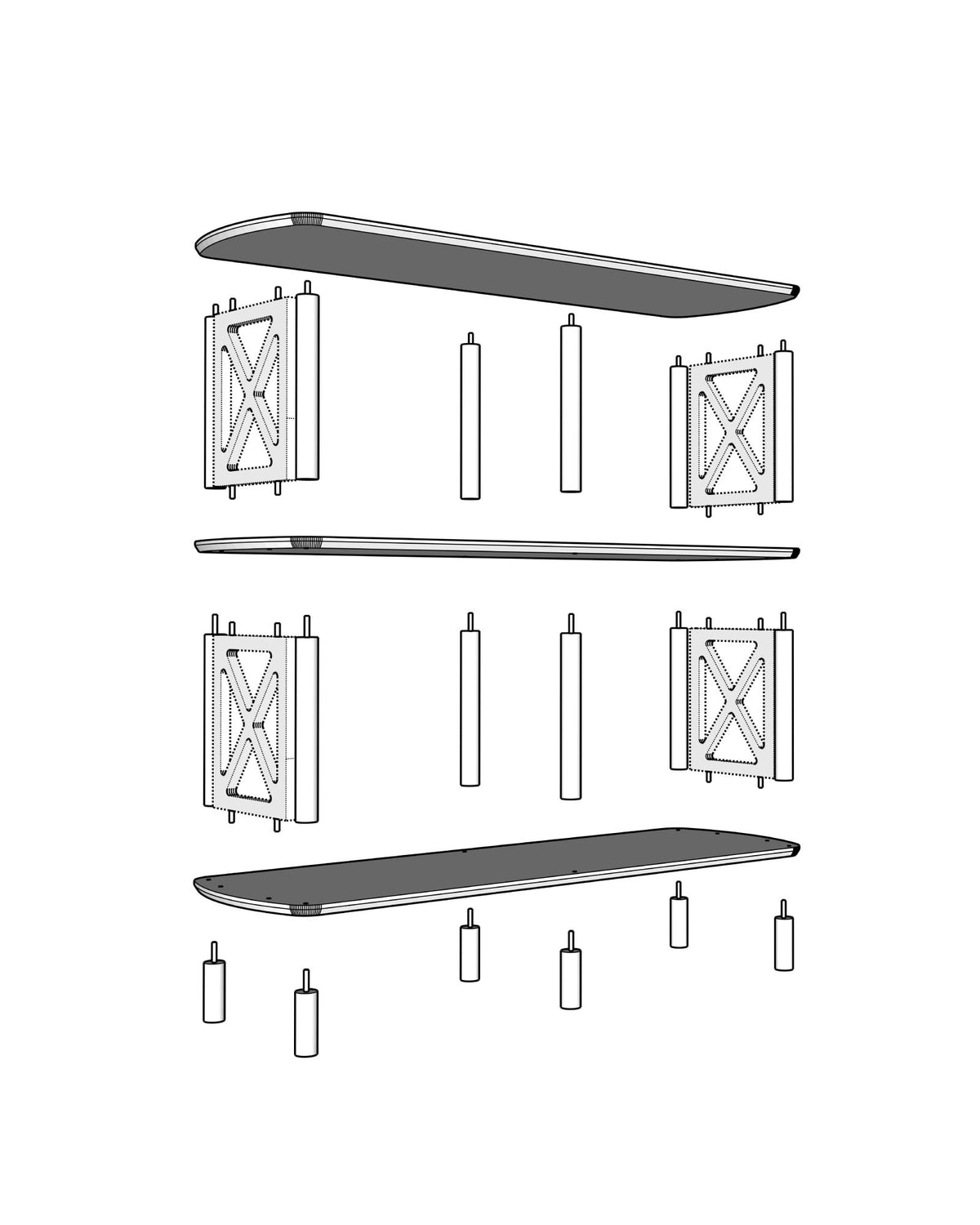 Βιβλιοθήκη Rineia Δρυς 80x38x79 εκ. MDF