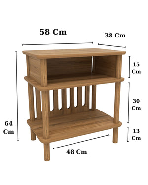 Βοηθητικό Τραπεζάκι Agiassos Δρυς 58x38x64 εκ. MDF