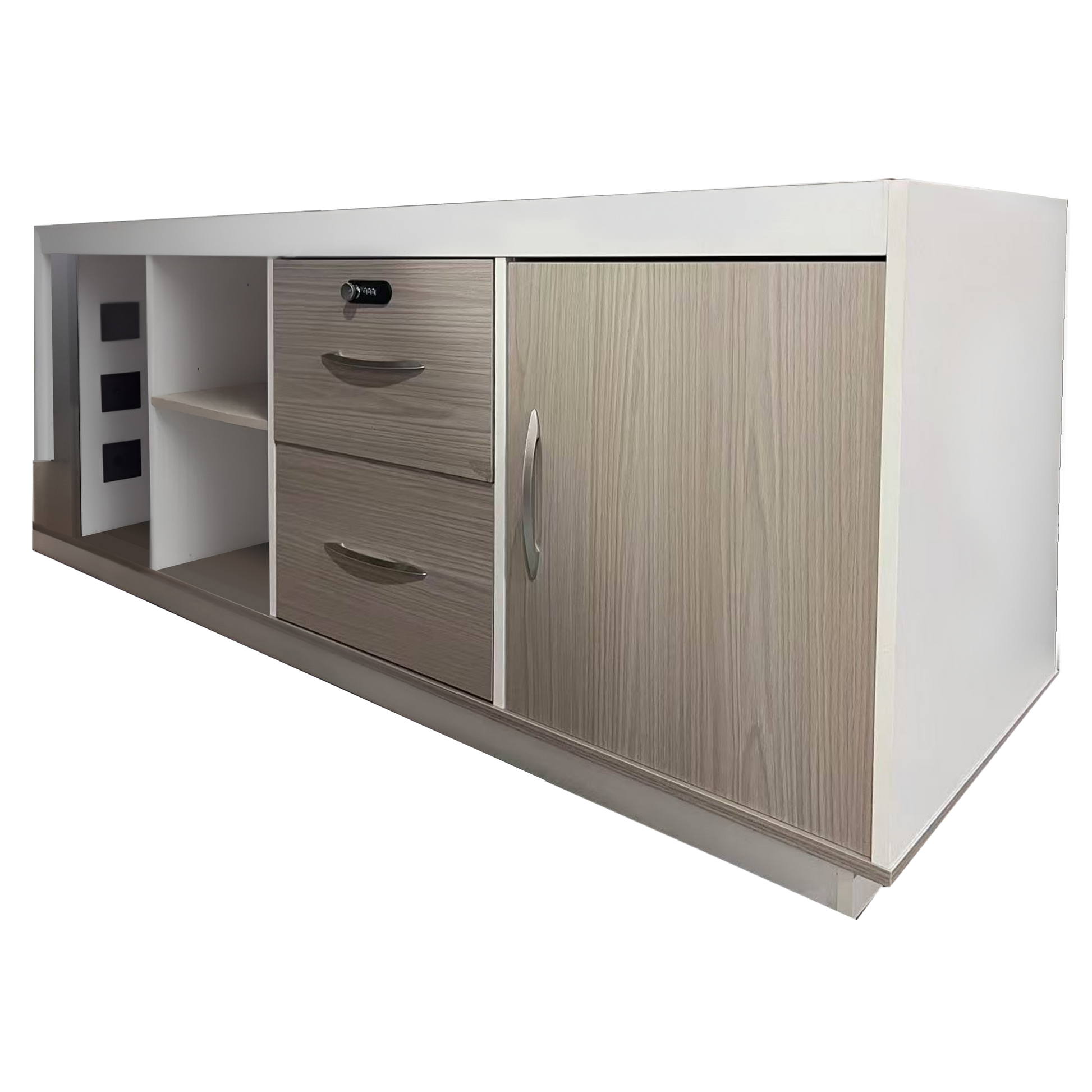 Γραφείο εργασίας επαγγελματικό αναστρέψιμο Armadi  γωνιακό σε sonoma-λευκή απόχρωση 180x80x75εκ - Image 7