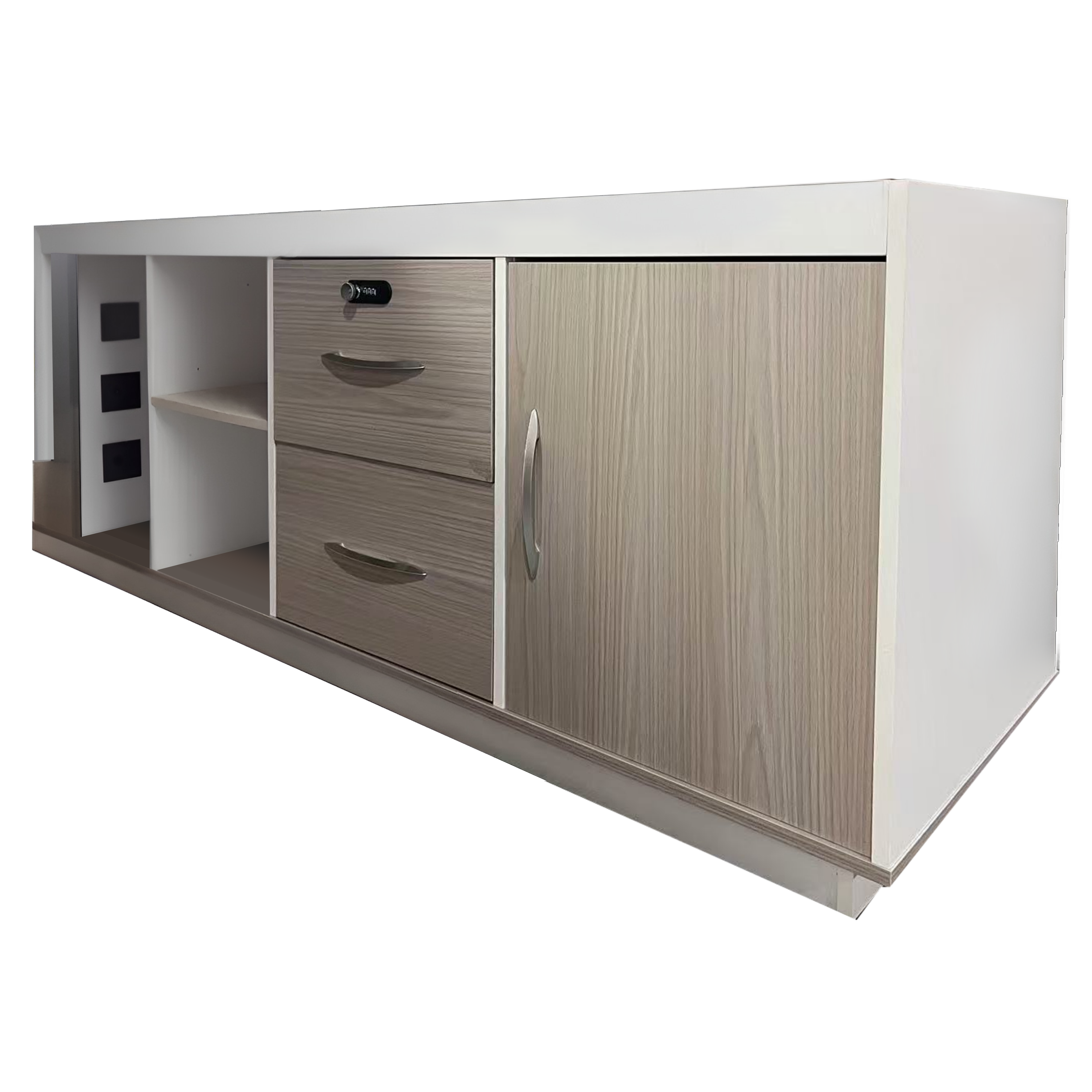 Γραφείο εργασίας επαγγελματικό αναστρέψιμο Armadi  γωνιακό σε sonoma-λευκή απόχρωση 180x80x75εκ - Image 7