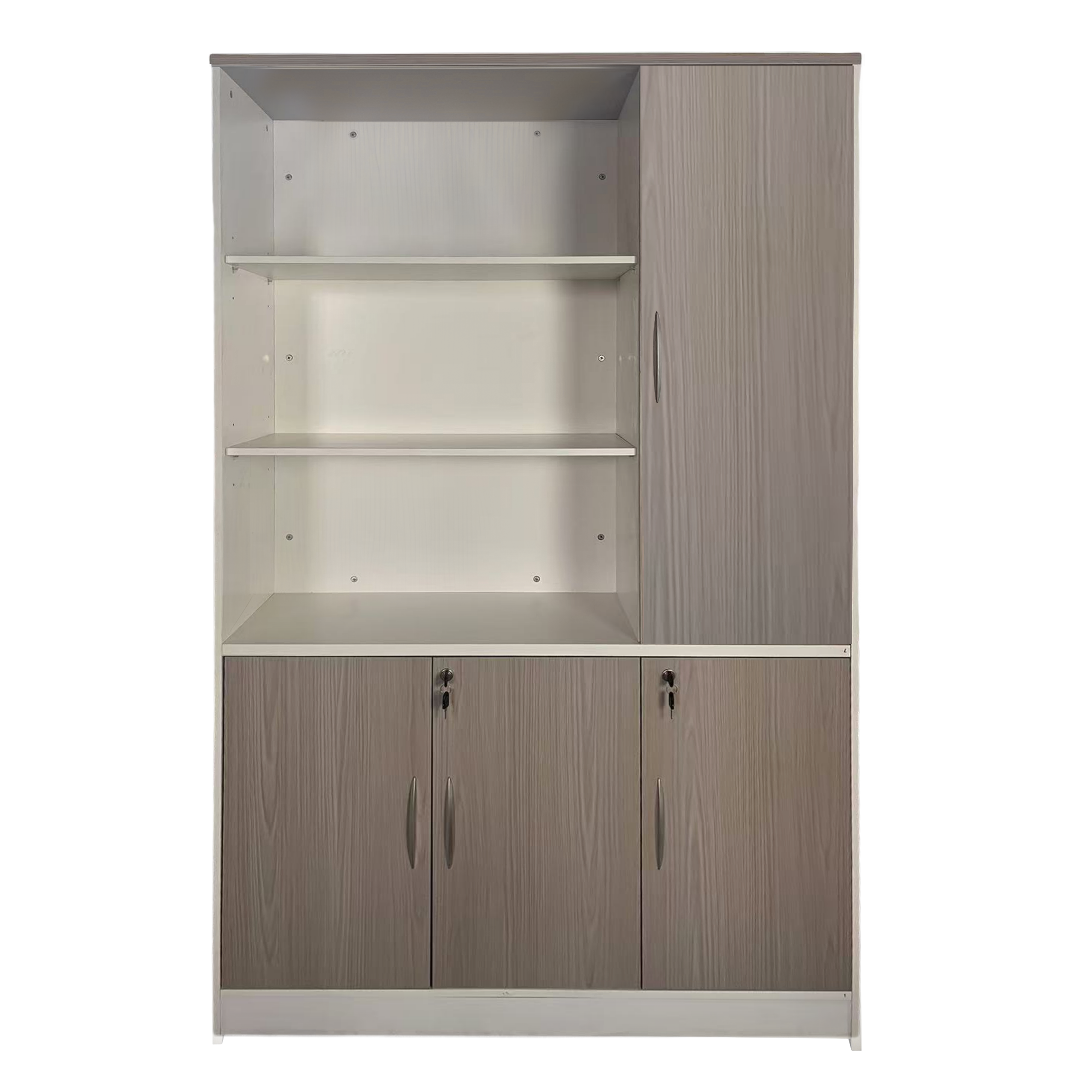 Βιβλιοθήκη γραφείου Armadi  σε sonoma-λευκή απόχρωση 120x40x200εκ - Image 3