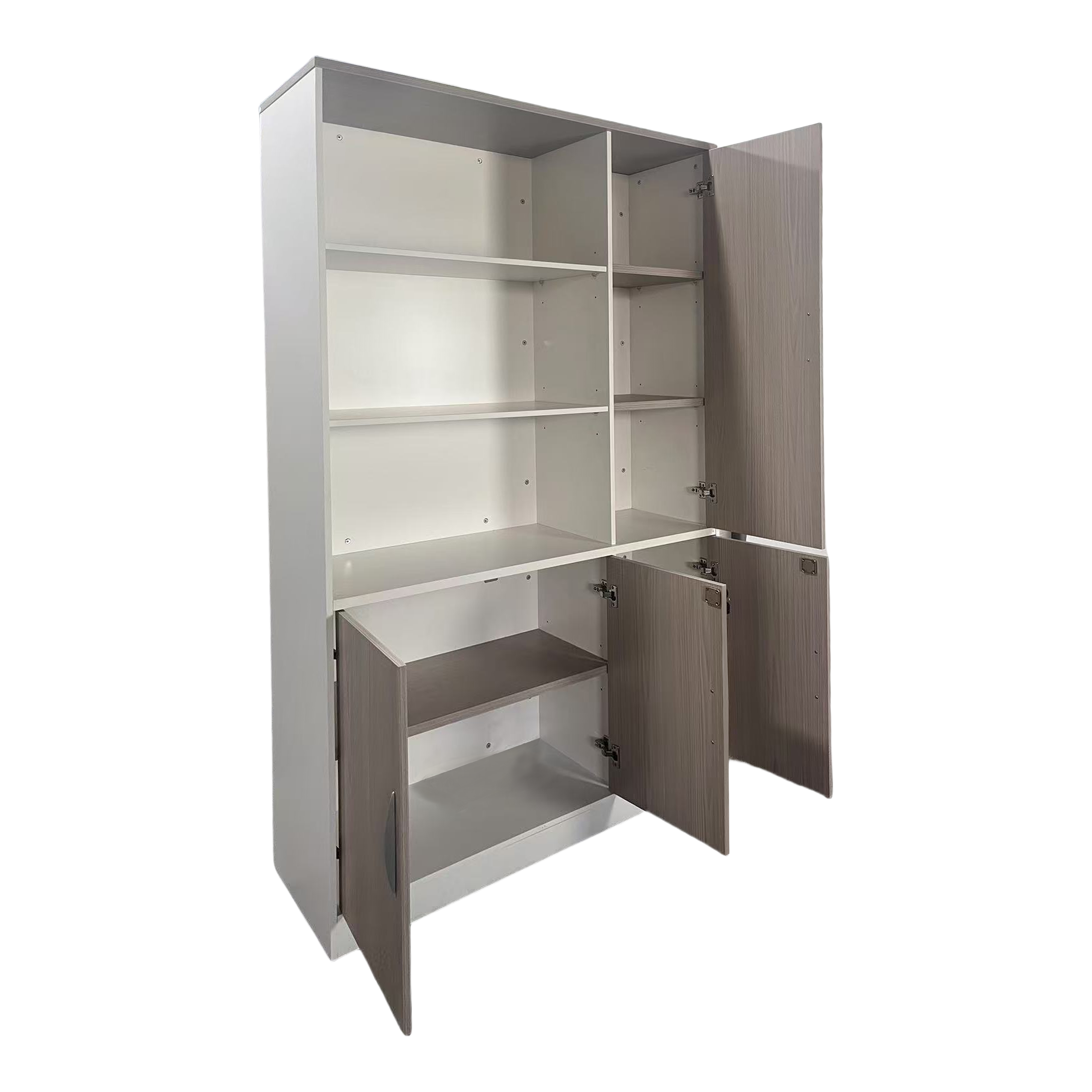 Βιβλιοθήκη γραφείου Armadi  σε sonoma-λευκή απόχρωση 120x40x200εκ - Image 5