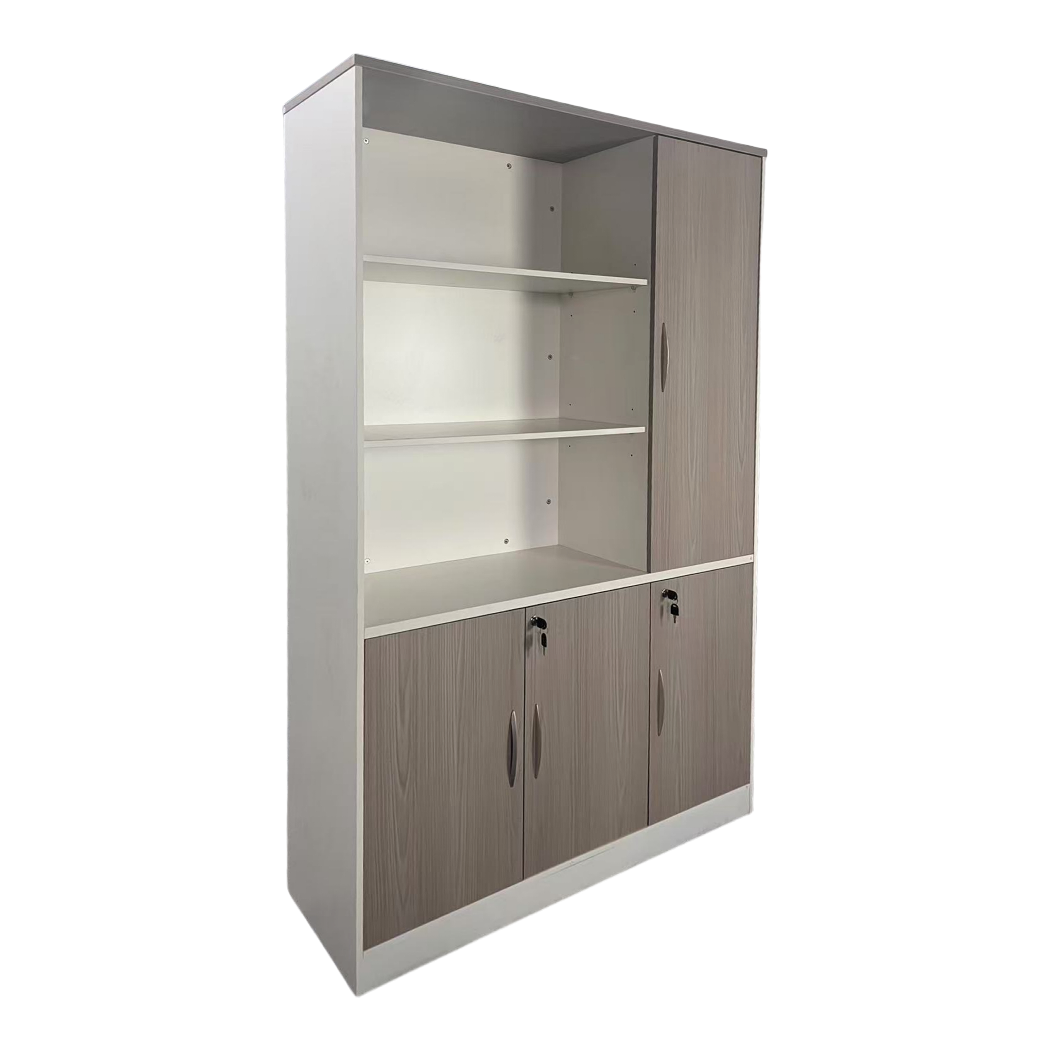 Βιβλιοθήκη γραφείου Armadi  σε sonoma-λευκή απόχρωση 120x40x200εκ - Image 1