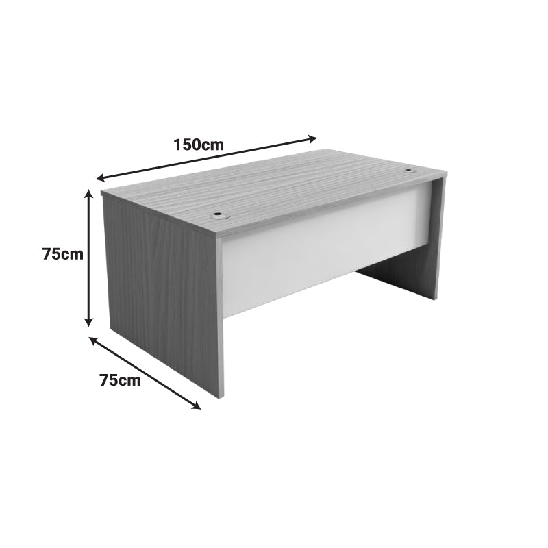 Γραφείο εργασίας Armadi  sonoma-λευκό 150x75x75εκ - Pakobazaar