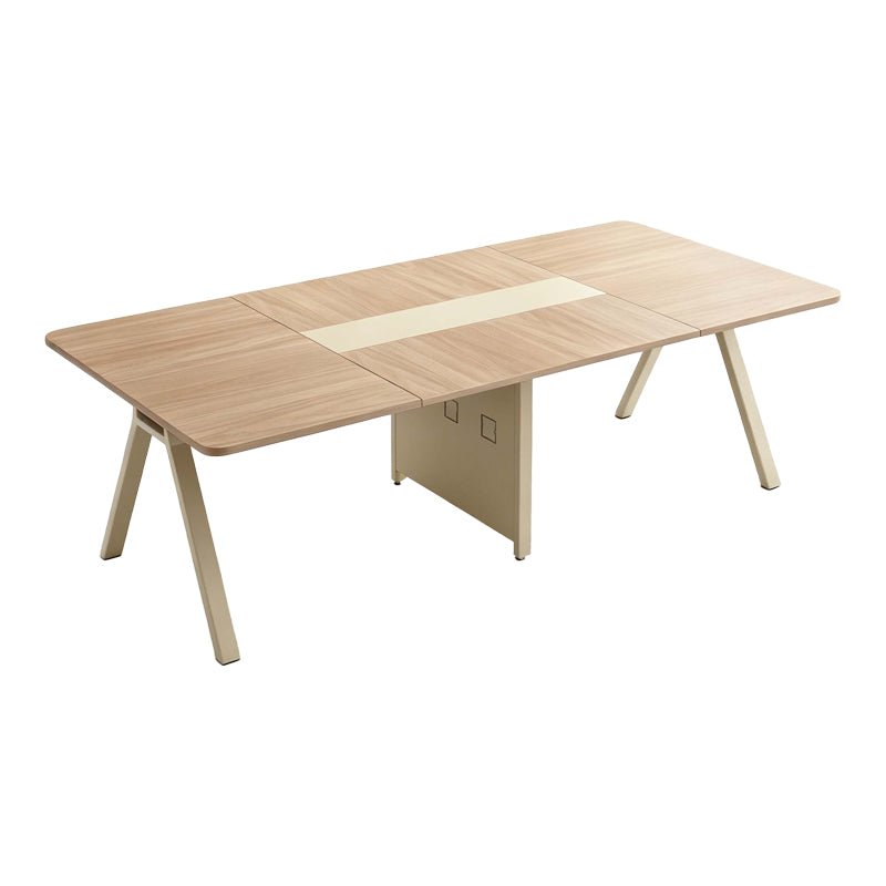 Τραπέζι συνεδριάσεων Azari  σε oak-μπεζ απόχρωση 200x120x75εκ - Pakobazaar