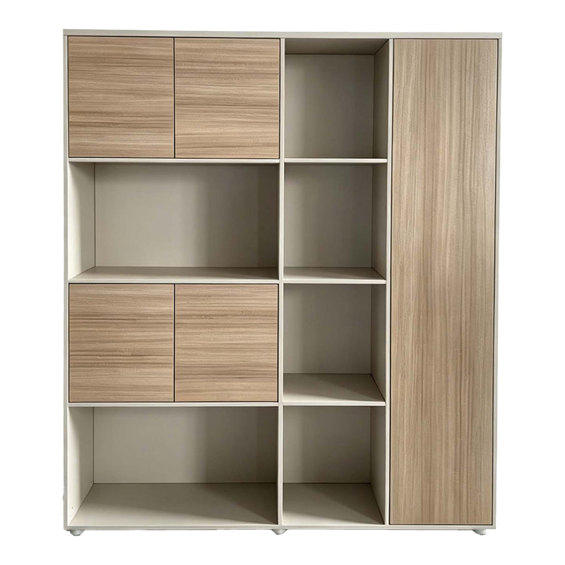 Βιβλιοθήκη γραφείου Chidi  σε oak-μπεζ απόχρωση 160x40x200εκ - Pakobazaar