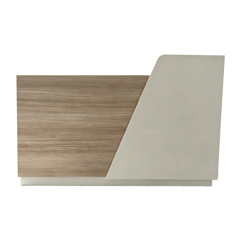 Γραφείο reception Kalu  σε oak-μπεζ απόχρωση 160x60x105εκ - Pakobazaar