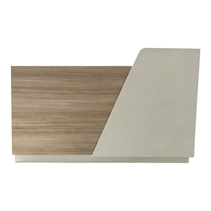 Γραφείο reception Kalu  σε oak-μπεζ απόχρωση 180x60x105εκ - Pakobazaar