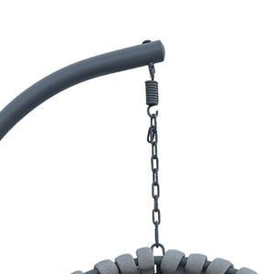 Κούνια φωλιά με βάση Makito  μέταλλο-pvc σε γκρι απόχρωση 100x105x195εκ - Pakobazaar