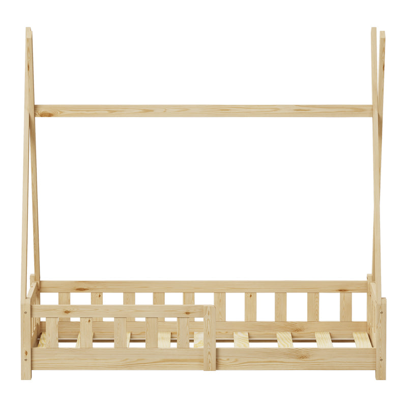 Παιδικό κρεβάτι Noam τ. Montessori με κιγκλίδωμα  ξύλο πεύκου σε φυσική απόχρωση 70x140εκ - Pakobazaar