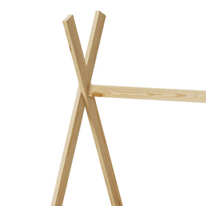 Παιδικό κρεβάτι Noam τ. Montessori με κιγκλίδωμα  ξύλο πεύκου σε φυσική απόχρωση 70x140εκ - Pakobazaar