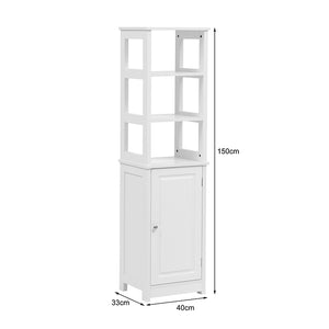 Ντουλάπι-στήλη Larben  mdf λευκό 40x33x150εκ - Pakobazaar