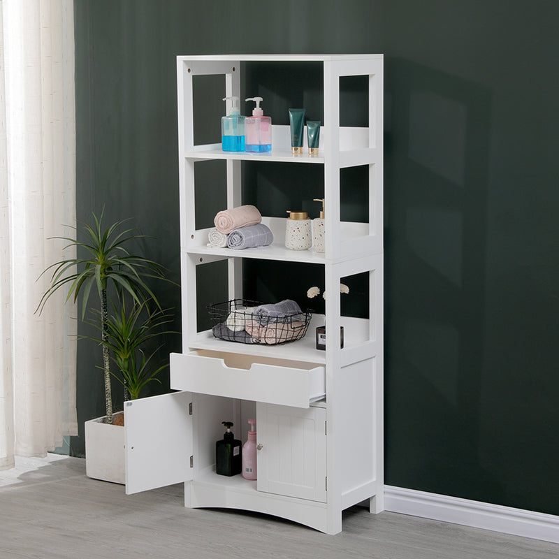 Ντουλάπι-στήλη Sejo  mdf λευκό 60x32.5x154εκ
