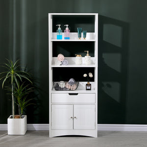 Ντουλάπι-στήλη Sejo  mdf λευκό 60x32.5x154εκ - Pakobazaar