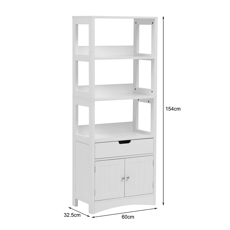 Ντουλάπι-στήλη Sejo  mdf λευκό 60x32.5x154εκ