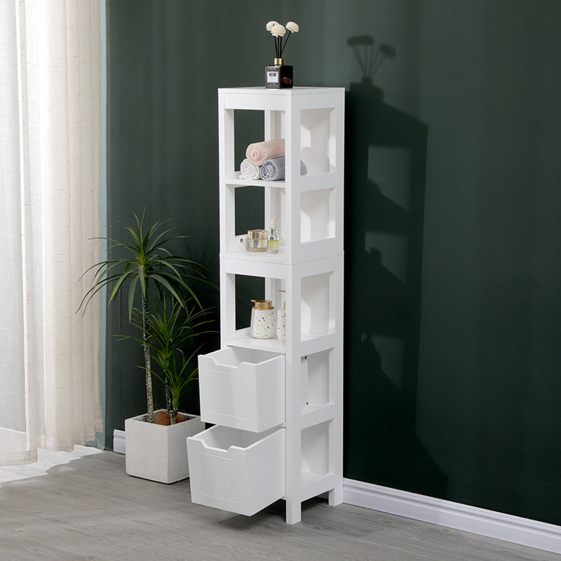 Ντουλάπι-στήλη Kelby  mdf λευκό 30x30x144εκ