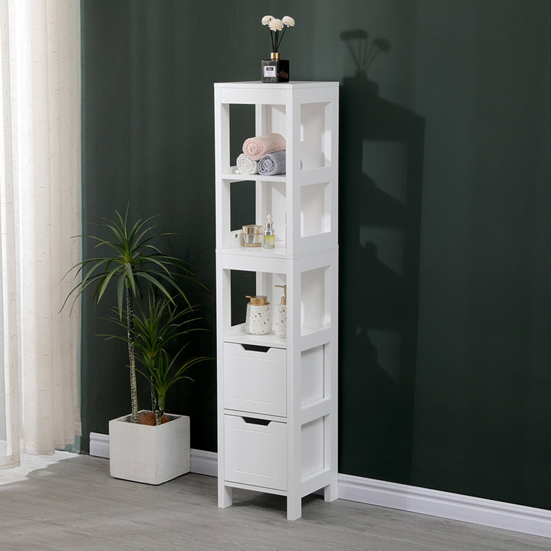 Ντουλάπι-στήλη Kelby  mdf λευκό 30x30x144εκ