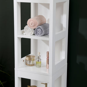 Ντουλάπι-στήλη Kelby  mdf λευκό 30x30x144εκ - Pakobazaar