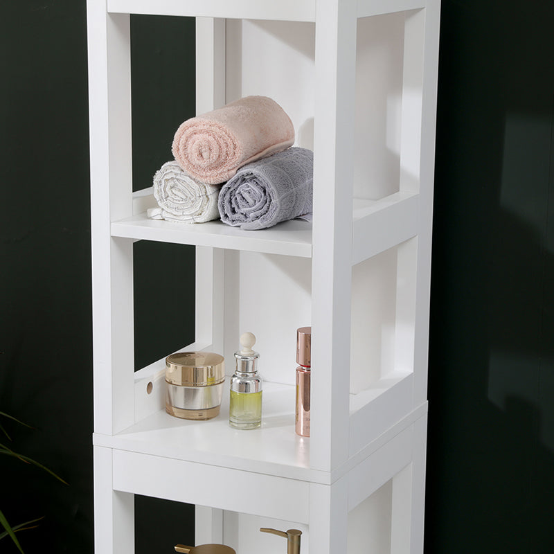 Ντουλάπι-στήλη Kelby  mdf λευκό 30x30x144εκ
