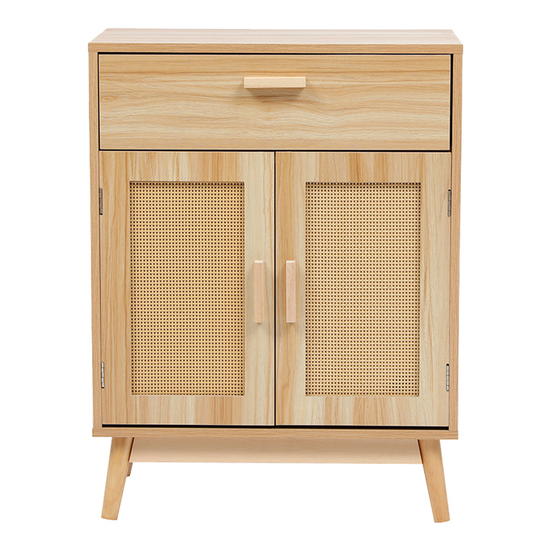 Μπουφές Scandy  ξύλο πεύκου-rattan σε φυσική απόχρωση 60x30x80εκ