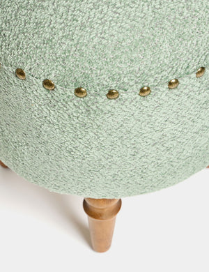 Σκαμπό Πουφ Poros Matcha - Καρυδί 38x38x48 εκ.