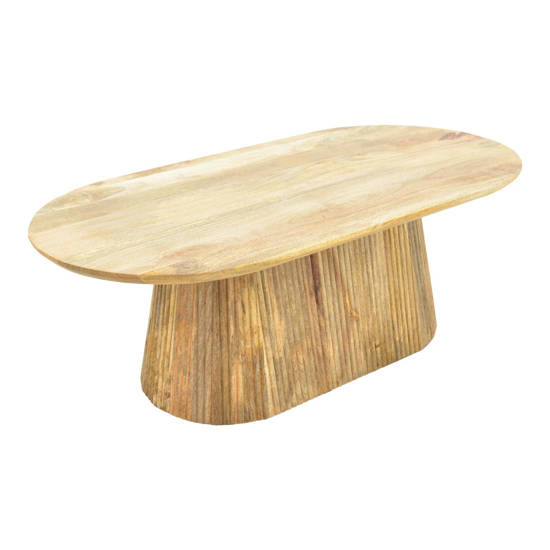 Τραπέζι σαλονιού Aithra  μασίφ ξύλο μάνγκο σε φυσική απόχρωση 120x60x42εκ - Pakobazaar