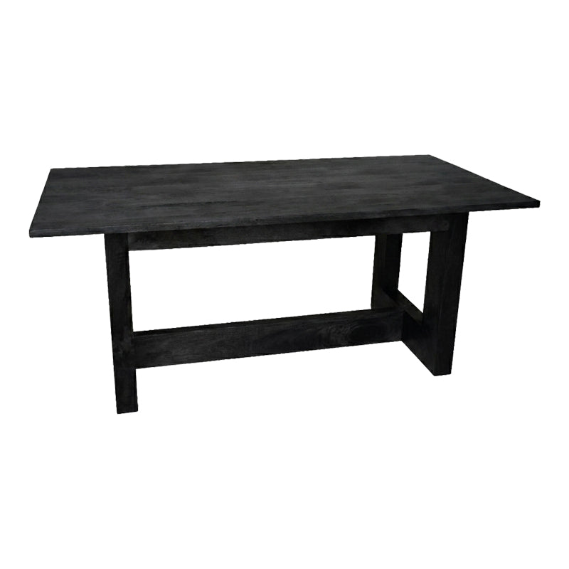 Τραπέζι Senza  μαύρο μάνγκο ξύλο 180x90x76εκ - Pakobazaar