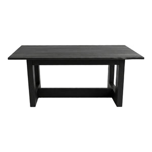 Τραπέζι Senza  μαύρο μάνγκο ξύλο 180x90x76εκ - Pakobazaar