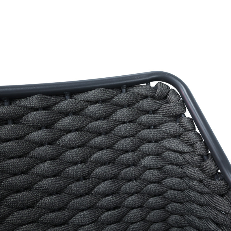 Πολυθρόνα Ortegia  αλουμινίου με ανθρακί σκελετό και σχοινί 57x62x82εκ - Image 7