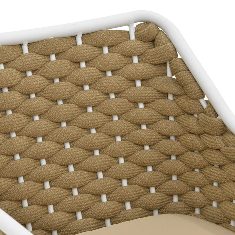 Πολυθρόνα Ortegia  αλουμίνιο με λευκό σκελετό- χακί σχοινί 57x62x82εκ - Image 8