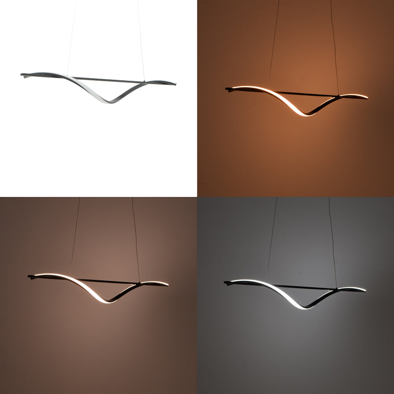 Φωτιστικό οροφής led Derzia  μέταλλο σε μαύρη απόχρωση 100εκ - Image 2