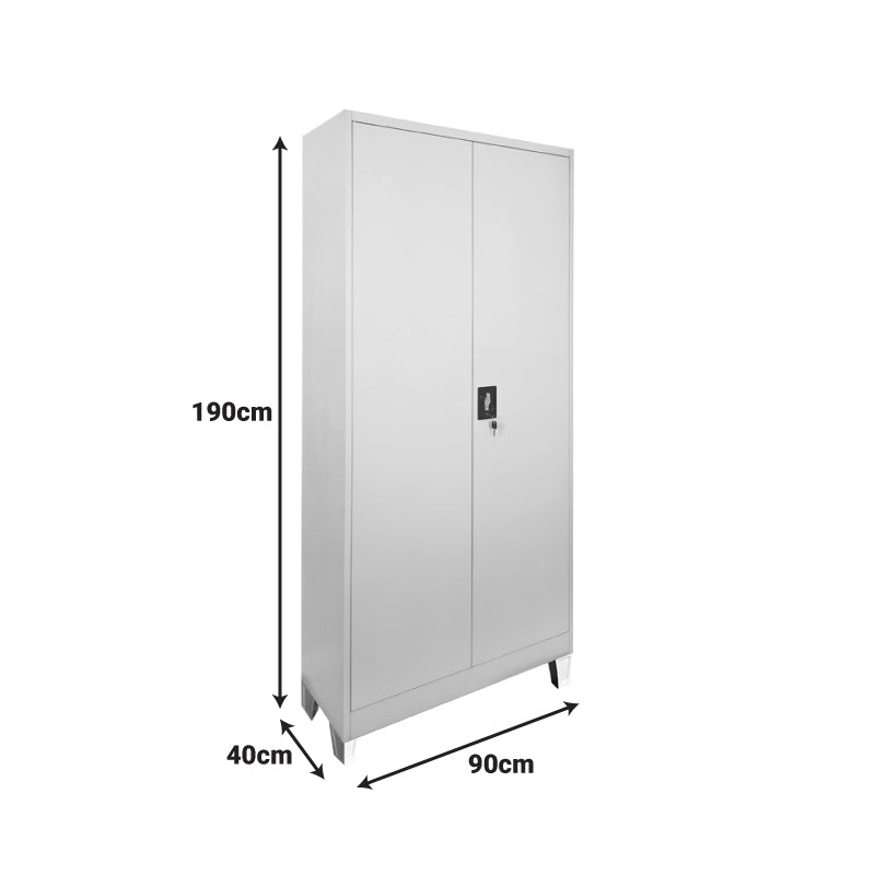 Μεταλλική ντουλάπα Ugren  ανοιχτό γκρι 90x40x190εκ - Pakobazaar