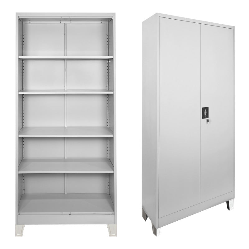 Μεταλλική ντουλάπα Ugren  ανοιχτό γκρι 90x40x190εκ - Pakobazaar