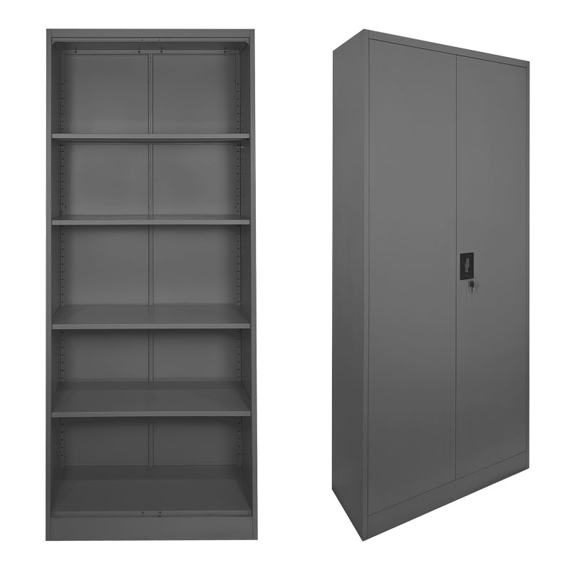Μεταλλική ντουλάπα Ugren  ανθρακί 90x40x180εκ - Pakobazaar