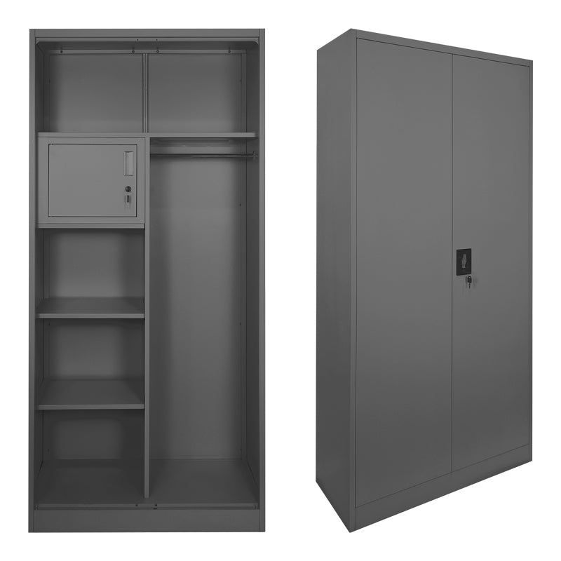 Μεταλλική ντουλάπα Zogi  με χώρισμα ανθρακί 90x45x180εκ - Pakobazaar
