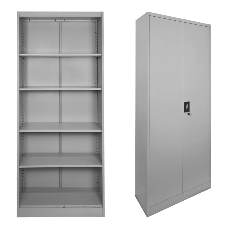 Μεταλλική ντουλάπα Ugren  σε ανοιχτό γκρι 70x40x180εκ - Pakobazaar