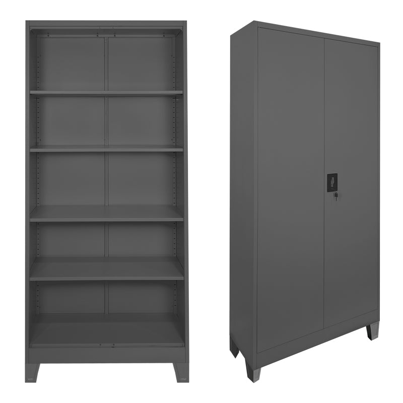 Μεταλλική ντουλάπα Ugren  ανθρακί 90x40x190εκ - Pakobazaar