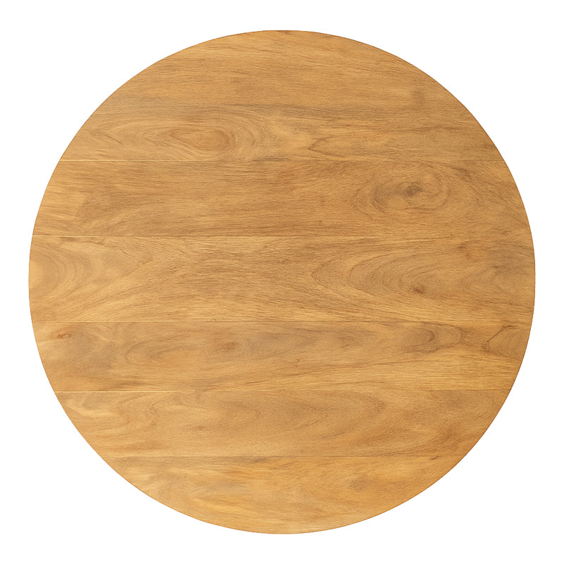 Τραπέζι Charmy  μασίφ ξύλο mango σε φυσική απόχρωση Φ130x76εκ