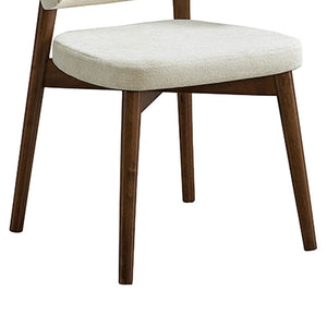 Καρέκλα Siena  rubberwood σε καρυδί-εκρού απόχρωση 48x50x81εκ - Pakobazaar