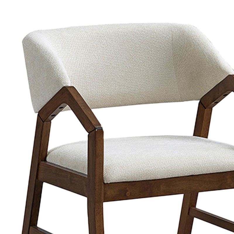 Πολυθρόνα Livia  rubberwood σε καρυδί-εκρού απόχρωση 47.5x54.5x78εκ - Image 3