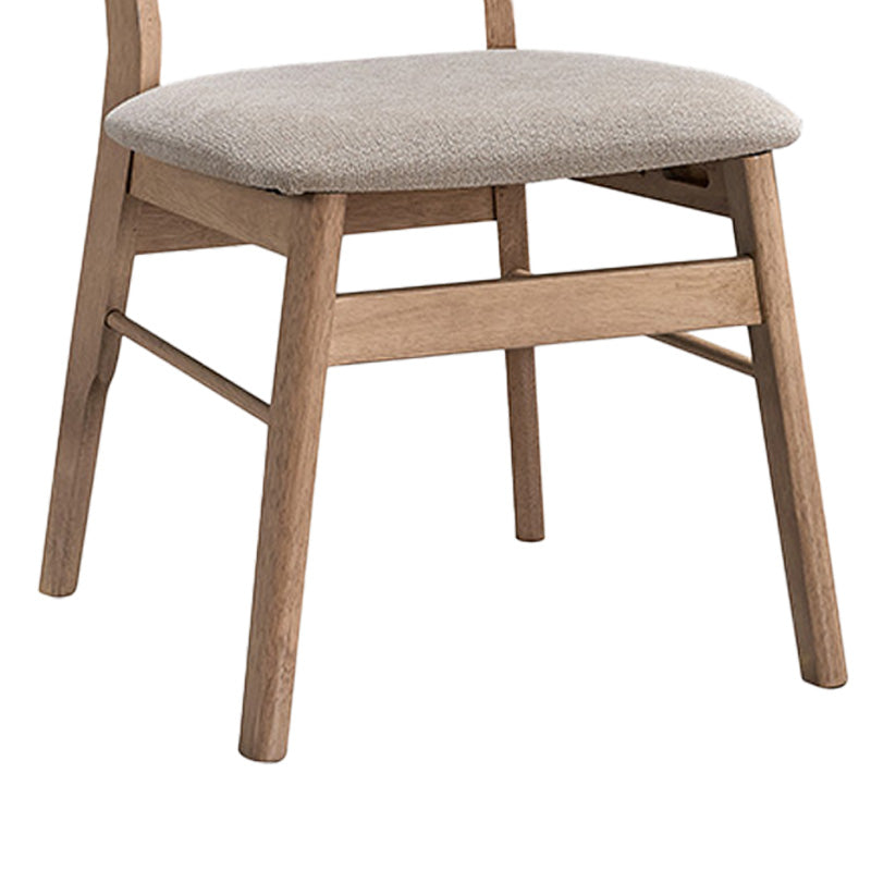 Καρέκλα Cairo  rubberwood σε φυσική-μπεζ απόχρωση 47x47x76εκ - Image 4