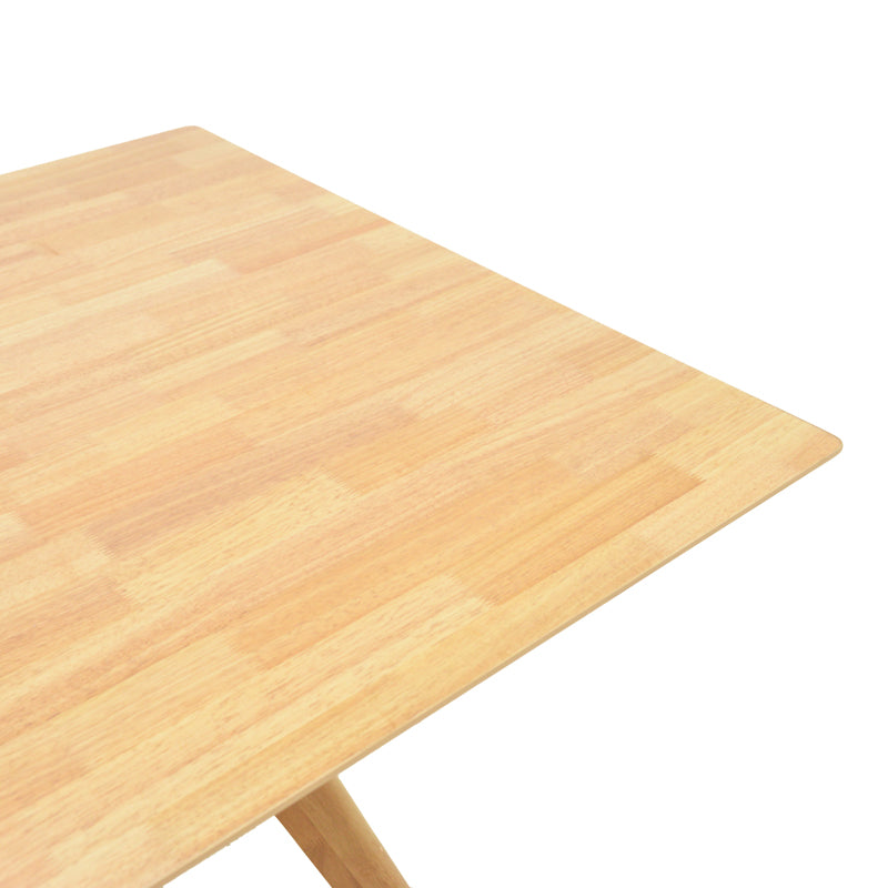 Τραπέζι Raffles  rubberwood με mdf σε φυσική απόχρωση 150x90x76εκ - Pakobazaar