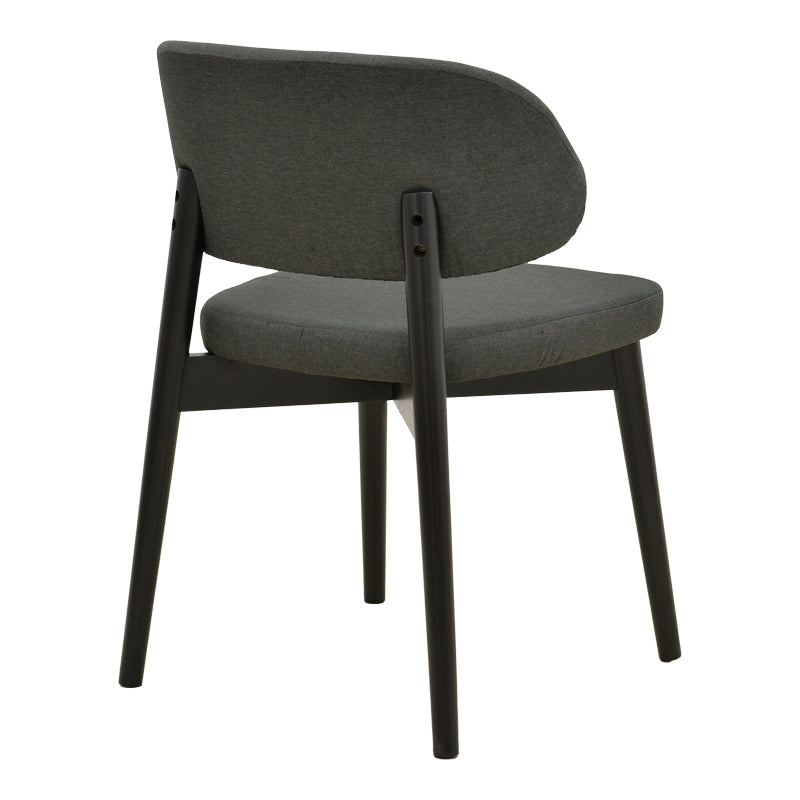 Καρέκλα Siena  μαύρο ύφασμα και rubberwood 48x50x81εκ