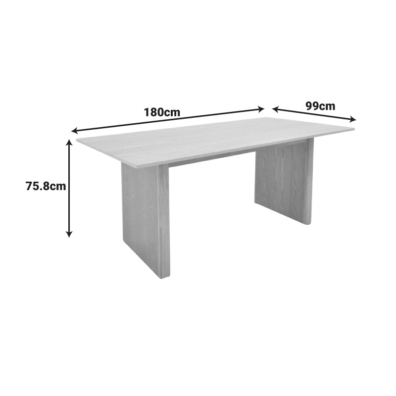 Τραπέζι Eleganza  sonoma MDF 180x99x75,8εκ - Pakobazaar
