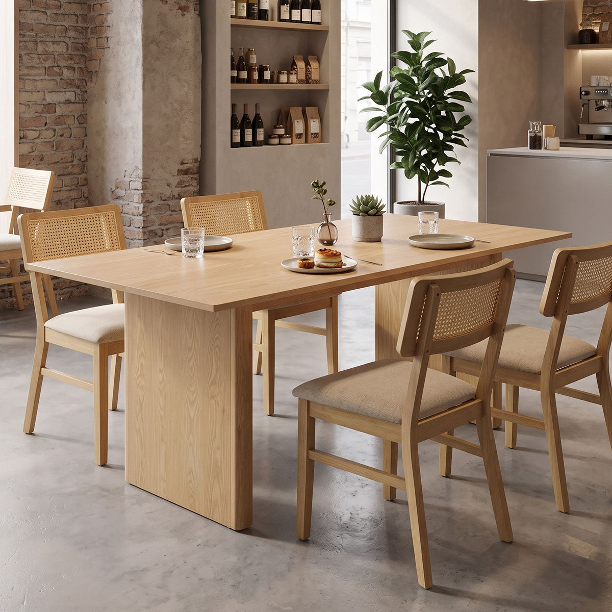 Τραπέζι Eleganza  sonoma MDF 180x99x75,8εκ - Pakobazaar