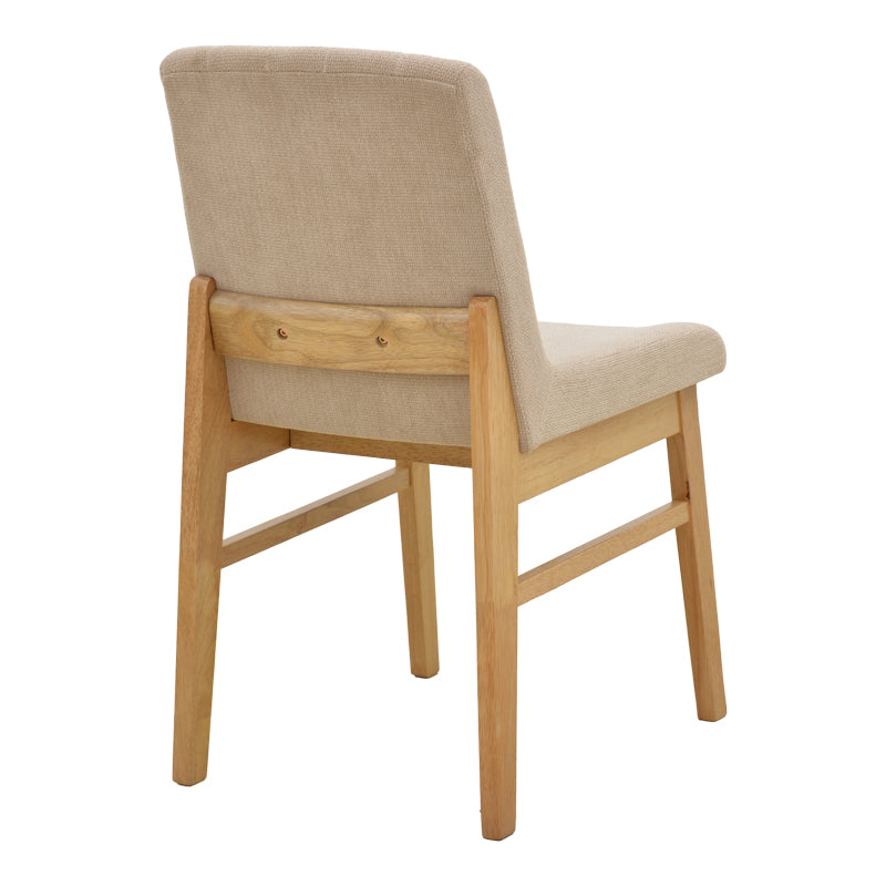 Καρέκλα Dalby  μπεζ ύφασμα sonoma rubberwood 50x45x85,5εκ - Pakobazaar